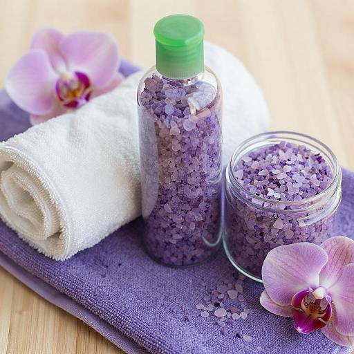 Serene Spa Setup with Orchid and Bath Salts