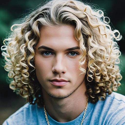 Realistic Solo Male with Long Blonde Hair