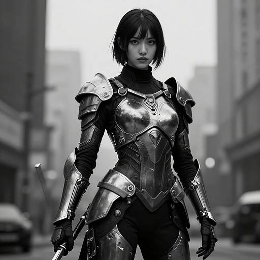 Futuristic Valkyrie Warrior Girl