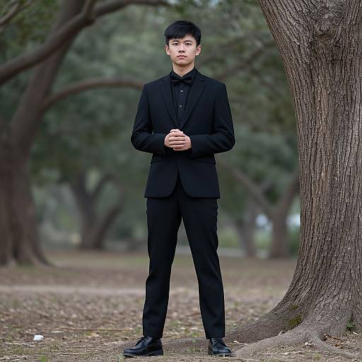 Black Swan Costume Male Outdoors