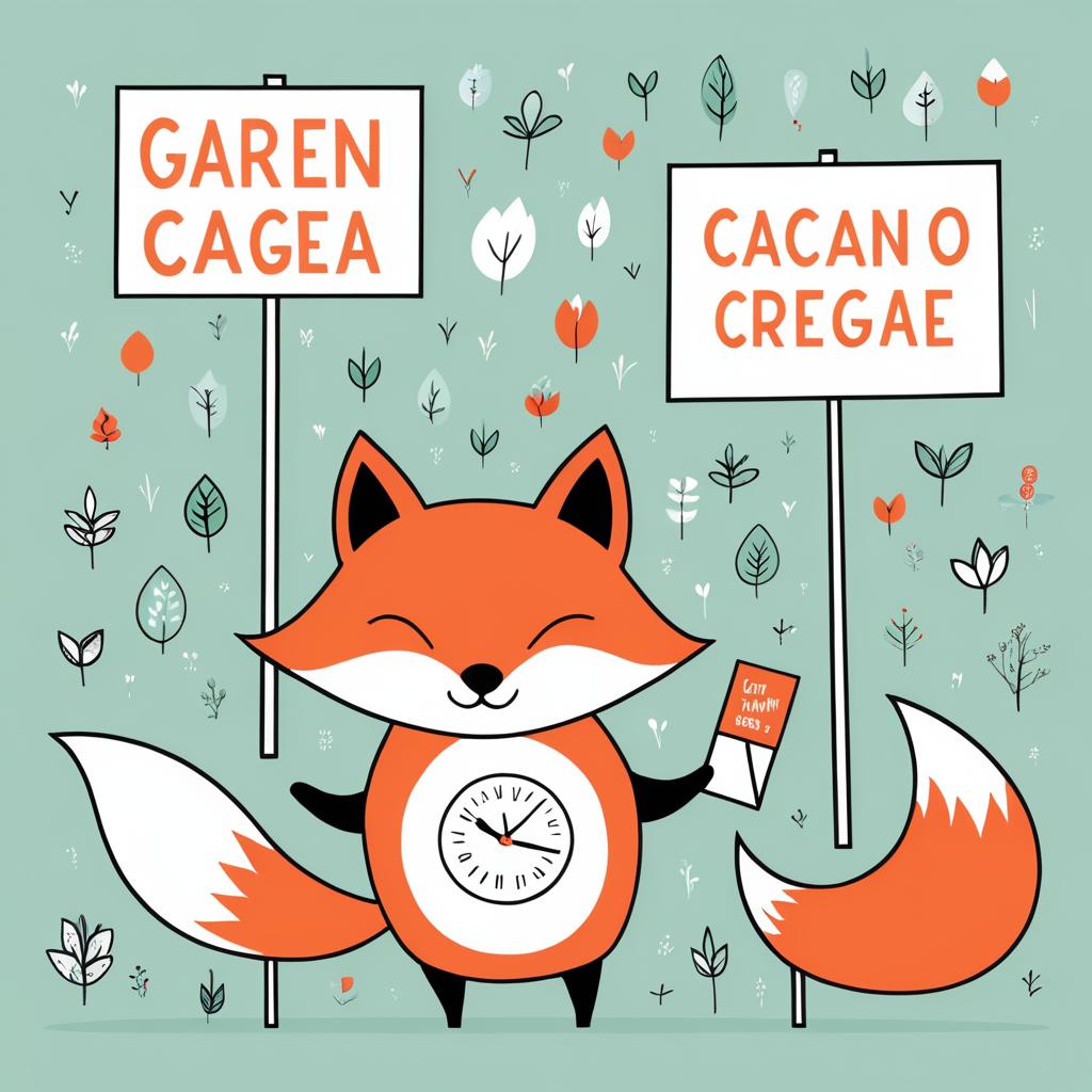 Cheeky Fox Art in Gemma Correll Style