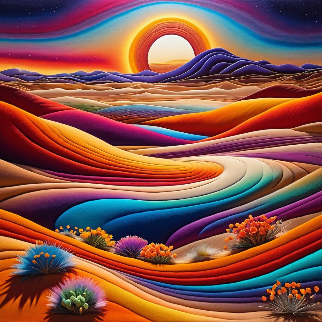 Cosmic Desert Dunes in O'Keeffe Style