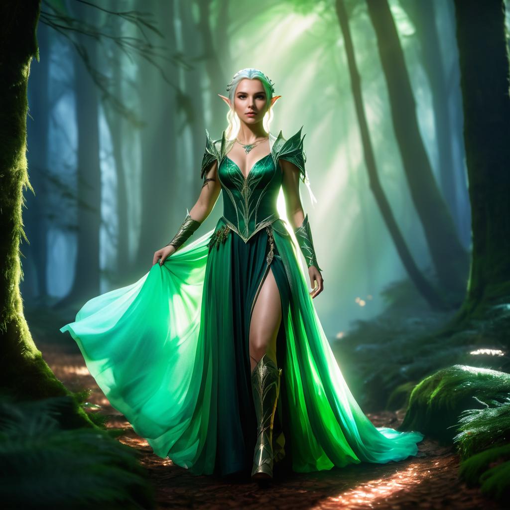 Elven Enchantment in Mystical Forest