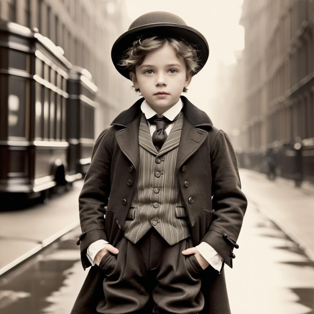 Victorian Boy in Adventurous Cabinet Card