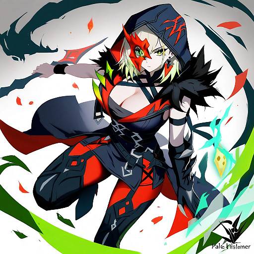 Illustration of Diabellstar the black witch, yu-gi-oh! in the style of Shimmer