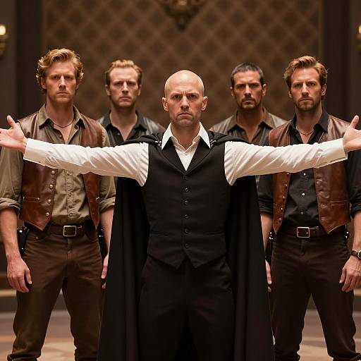 Group of Men in Historical Costumes