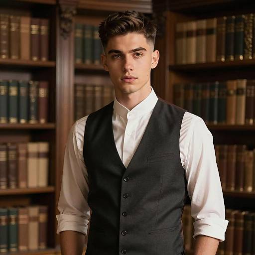 Vintage Box Fade in Classic Library