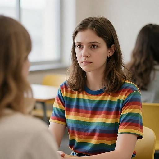 Candid Moment: Young Woman at Table