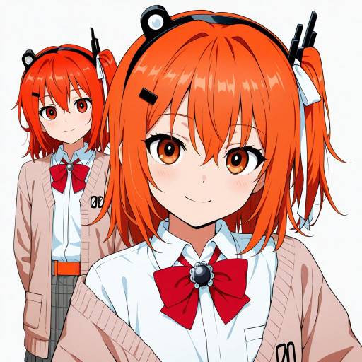 Anime Girl with Playful Features