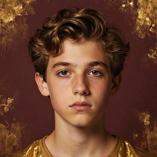 Modigliani-Style Boy Portrait