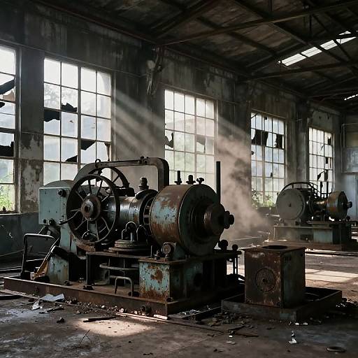 Abandoned Industrial Factory Interior