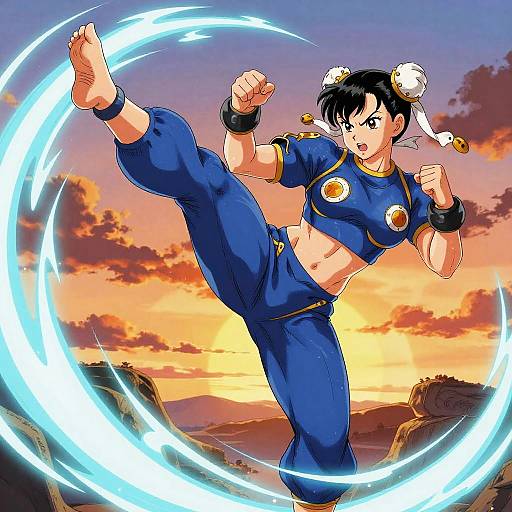 Chun Li Spinning Bird Kick Fan Art