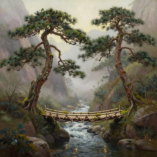 Twin Pines of the Misty Ravine