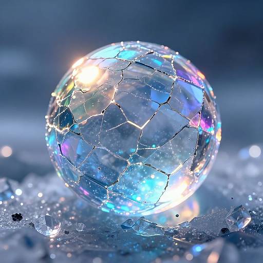 Luminous Fractured Celestial Orb