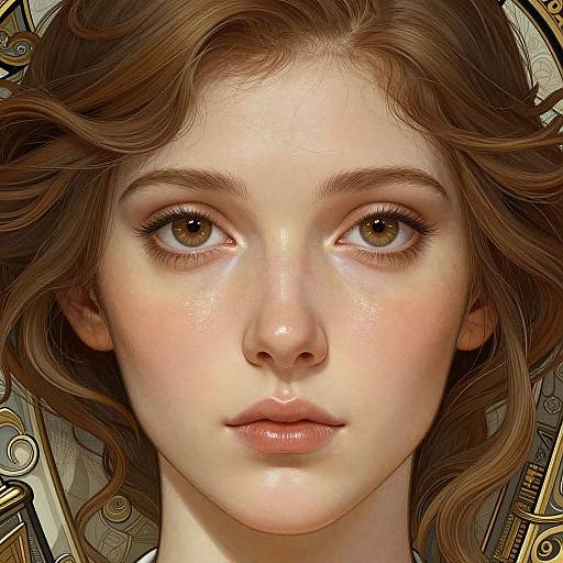 Steampunk Portrait with Perfect Symmetry