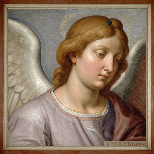 Angel Head Fresco Fragment by Luini