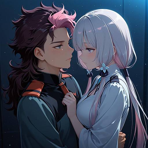 Illustration of Guel jeturk, gundam in the style of Takano yuki (allegro mistic)