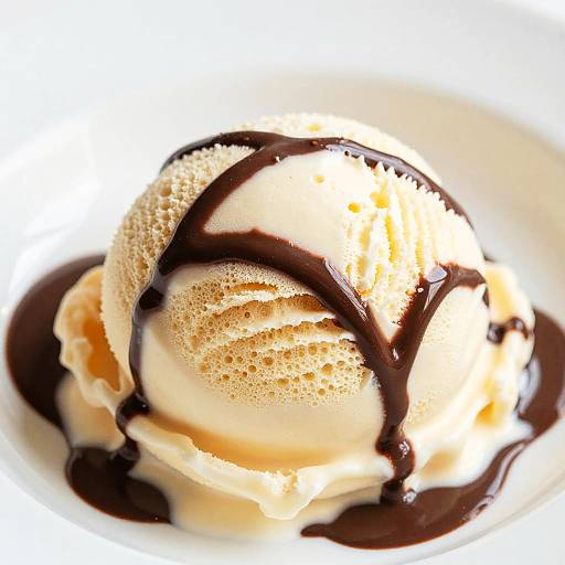 Close-Up Creamy Ice Cream Scoop