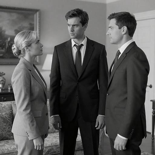 Intense Moments in a Living Room Setting