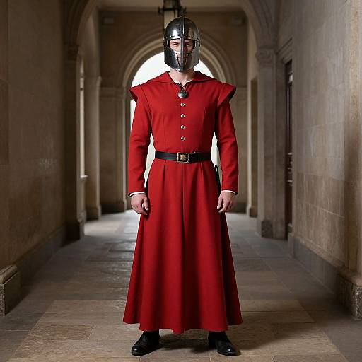 Man in Braveheart Red Costume