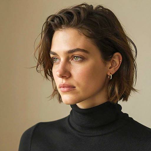 Elegant Woman in Warm Lighting Portrait