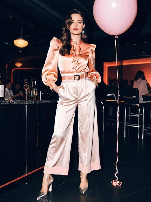 Chic Night Out: Stylish Woman's Attire