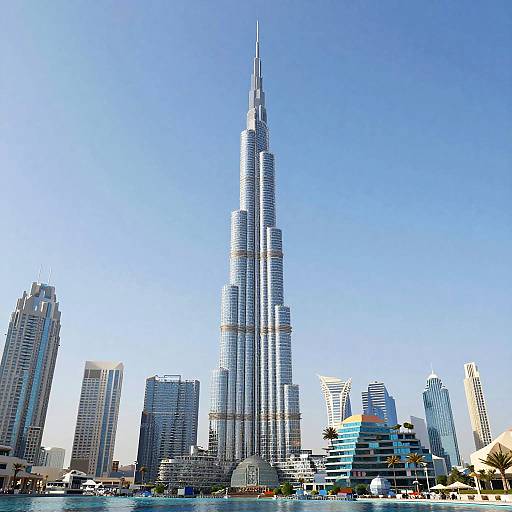 Futuristic Pixelated Dubai Skyline