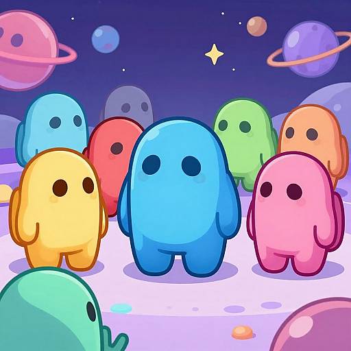 Whimsical Among Us Crew Toes