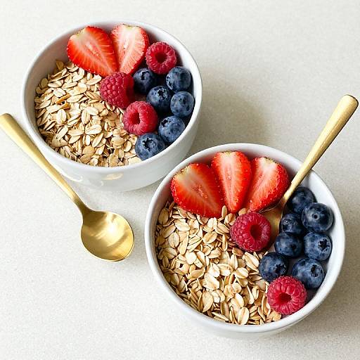 Vibrant Fruit and Oats Breakfast