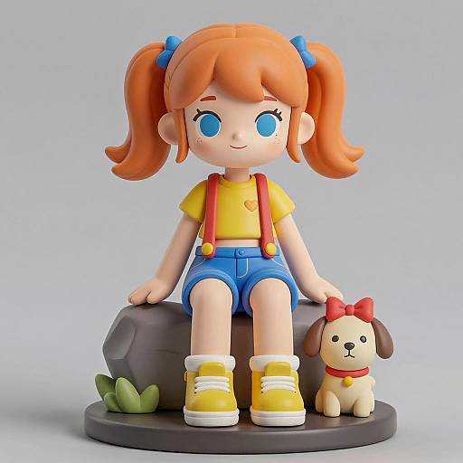 Charming Ceramic Figurine of a Young Girl