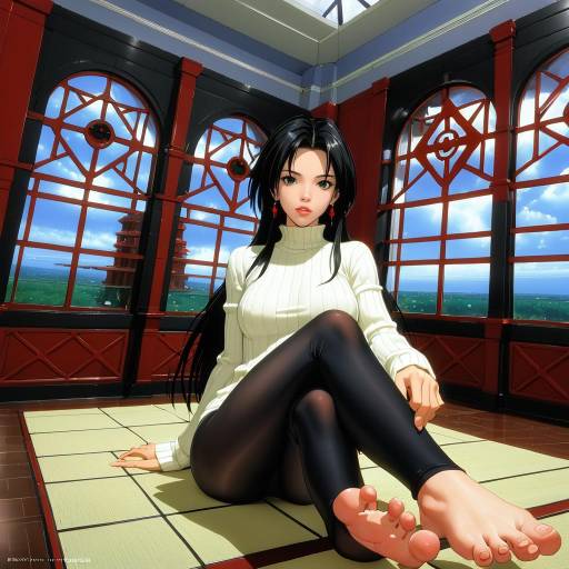 Captivating Indoor Scene with Foot Focus