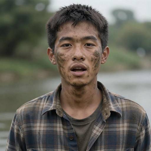 Portrait of a Young Asian Man Outdoors