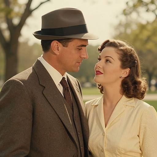 Vintage Romance in Park Setting