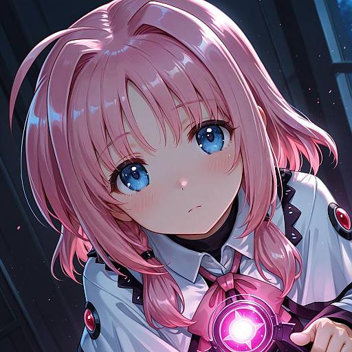 Illustration of Caro ru lushe, lyrical nanoha in the style of Eiji (eiji)