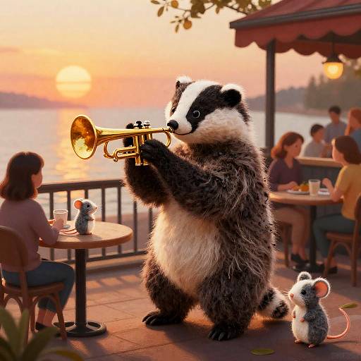 Badger Busker's Sunset Cafe Serenade