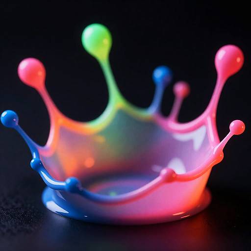 Neon Paint Splash: Glossy Abstract Close-Up