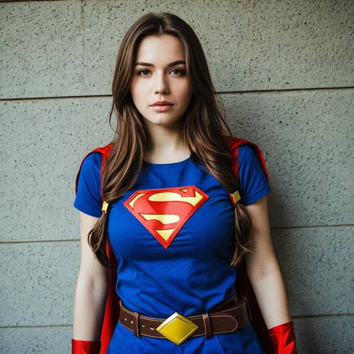 Woman in Supergirl Cosplay Costume