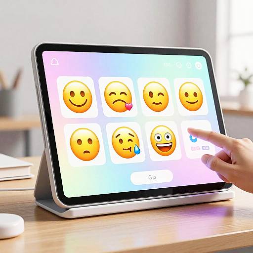 Holographic Emoji Maker Interface