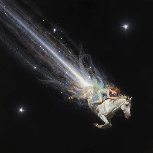 Ethereal Stellar Comet Rider Artwork