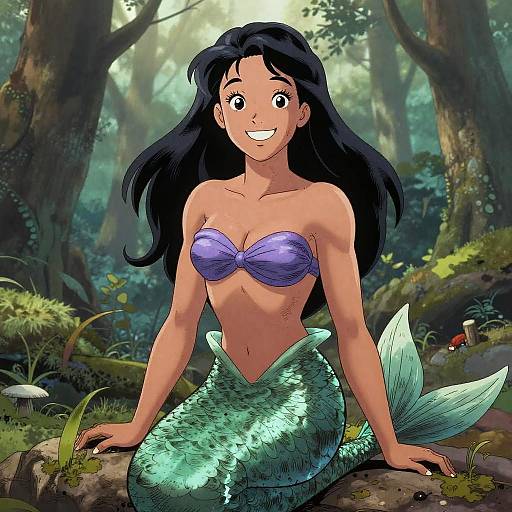 Smiling Mermaid Queen Portrait