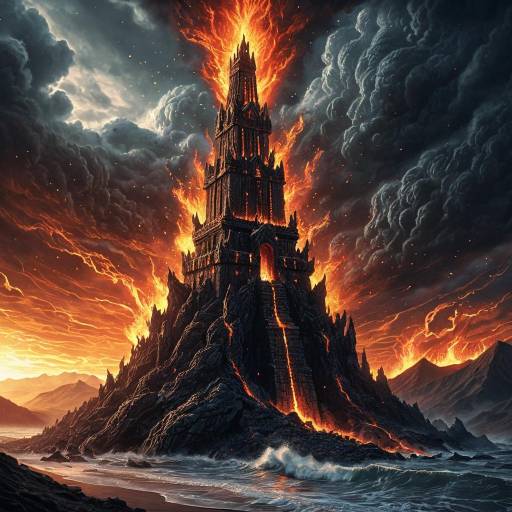 Enchanting Phoenix Pinnacle Tower Illustration