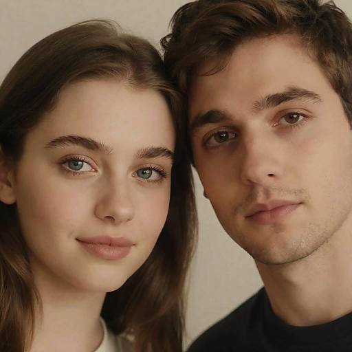 Romantic Portrait of a Young Couple