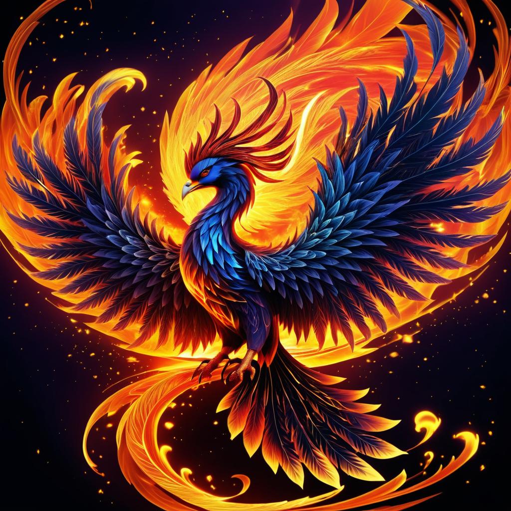 Radiant Phoenix: Fantasy Art Illustration