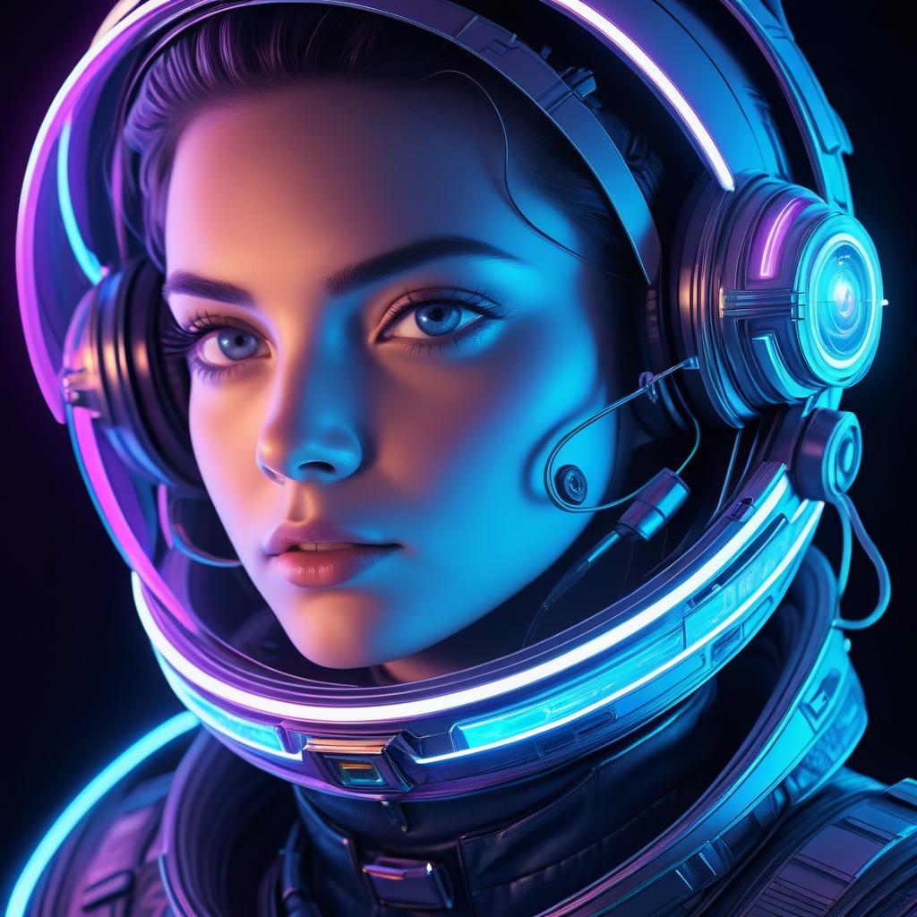 Detailed Sci-Fi Portrait of Space Explorer