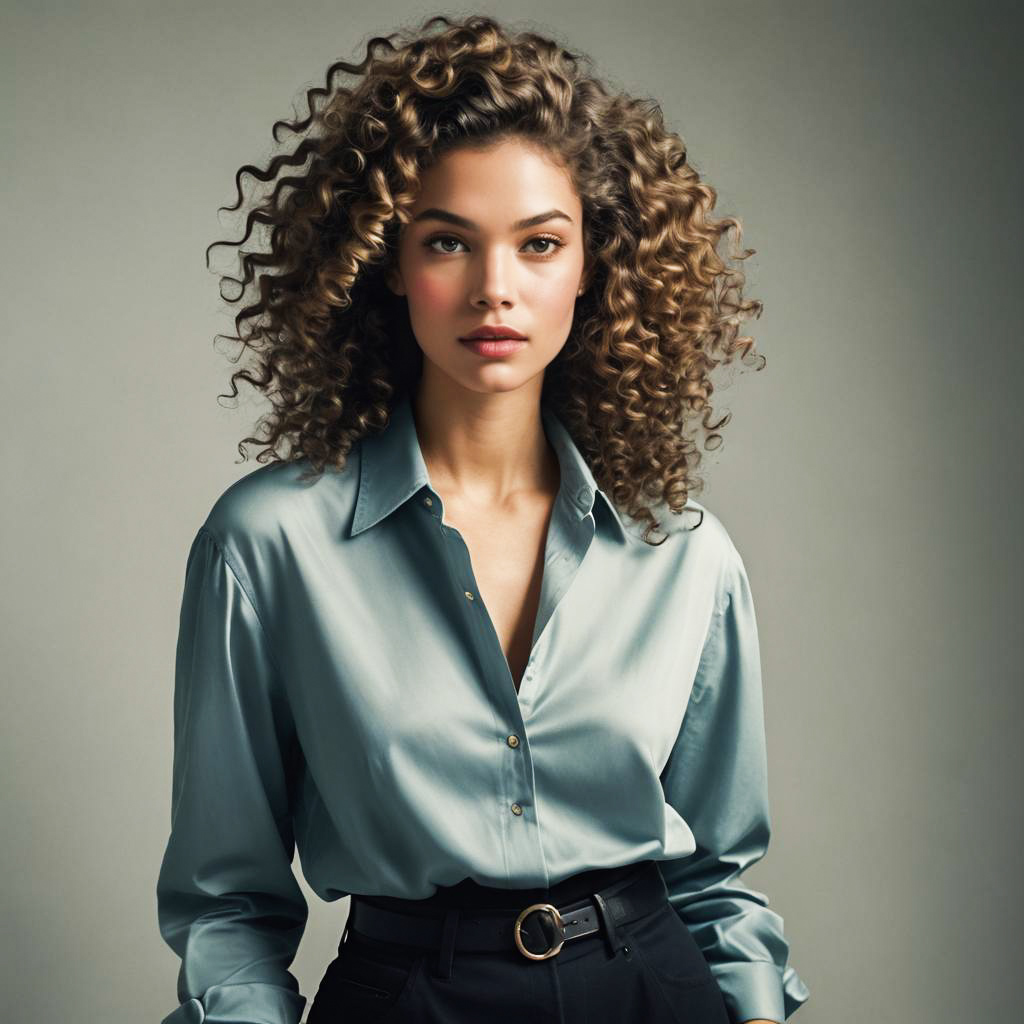 Stylish Young Woman in Studio Shoot