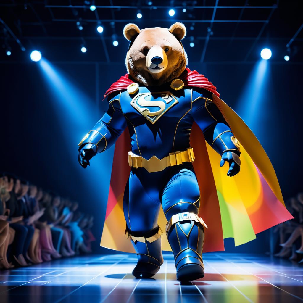 Superhero Bear on the Catwalk