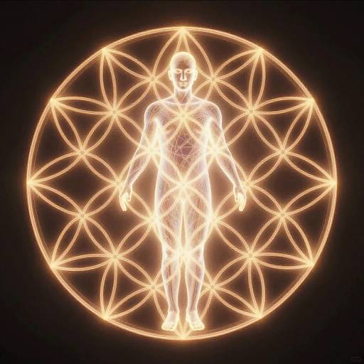Glowing Flower of Life Pyramid