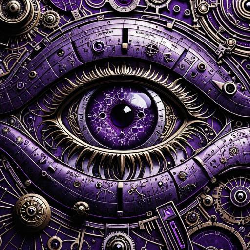 Intricate Fantasy Eye with Mechanical and Astronomical Elements Intricate Fantasy Eye with Mechanical and Astronomical Elements