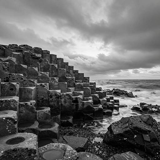 Giant's Causeway Basalt Rock Formations