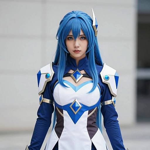 Futuristic Blue Diamond Cosplay Costume